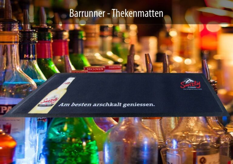 Barrunner, Thekenmatten für Ihre Marke in Ihrem Design - perfekt bedruckte Werbeträger von fmd.ch