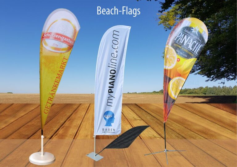 Beachflags, mobile Werbeträger für die Gastronomie, Messen/Events von FMD Werbetechnik GmbH