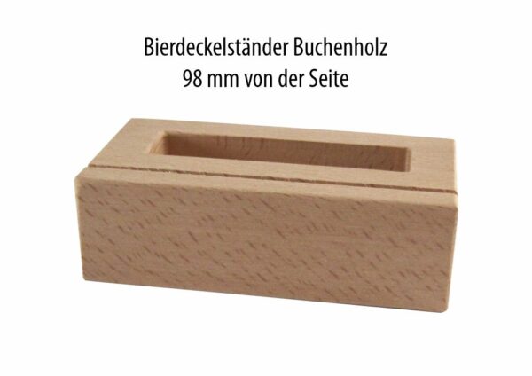 Bierdeckelständer, Bierdeckelhalter aus Buchenholz von fmd.ch