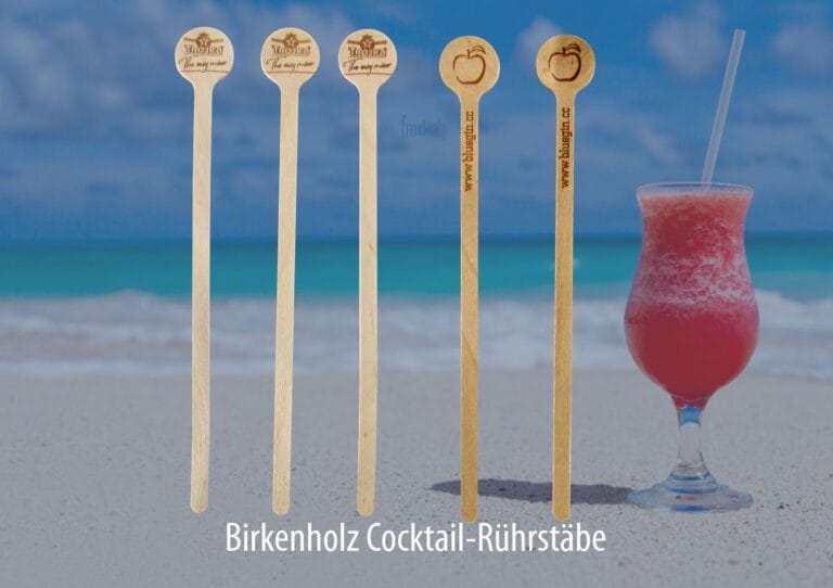 Stirrer/Rührstäbe mit Ihrer Marke aus Birkenholz, Werbeträger von fmd.ch