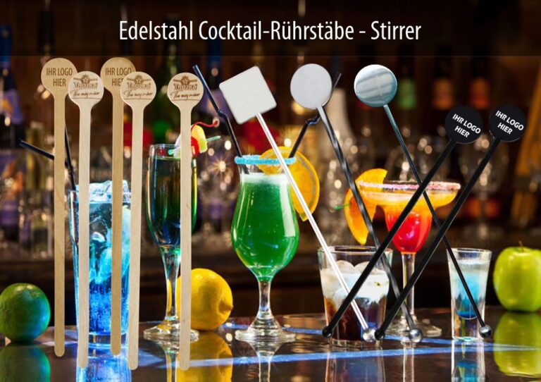 Cocktail Rührstäbe mit Ihrer Marke/Logo