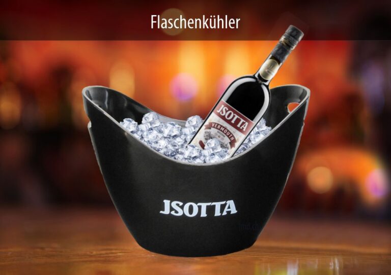 Flaschenkühler ein idealer Werbeträger in der Gastronomie von FMD Werbetechnik GmbH – fmd.ch