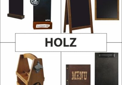 Werbemittel aus Holz