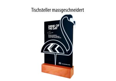 Kreidetafeln für den Tisch zum Beschriften mit Kreide/Markern, ganz einfach wieder abwischen und neu beschriften, in Ihrem Design gefertigt und mit Ihrer Marke/Logo gebrandet.