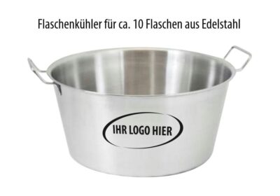 Flaschenkühler Edelstahl mit Handgriffen