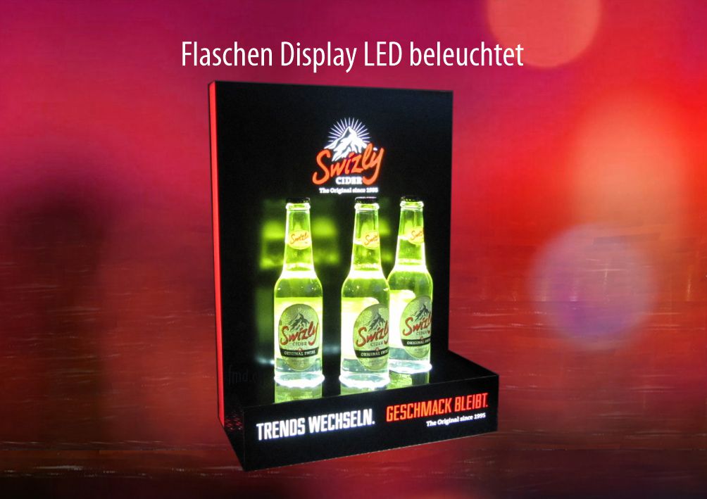 3-Flaschen LED Display von fmd.ch
