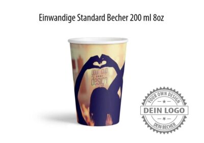 Pappbecher 1 bis 5 dl auch kompostierbare