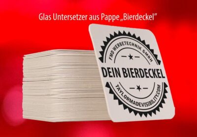 Bierdeckel aus Pappe