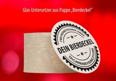 Bierdeckel aus Pappe