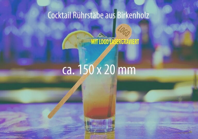 Rührstäbe Birkenholz mit Logo