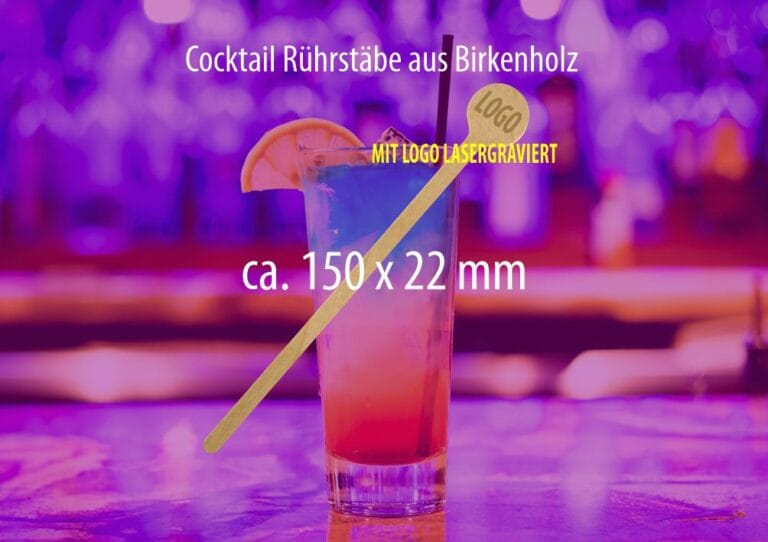 Rührstäbe Birkenholz mit Logo
