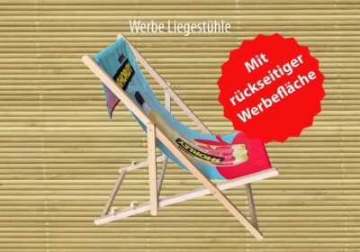Liegestühle mit Logo