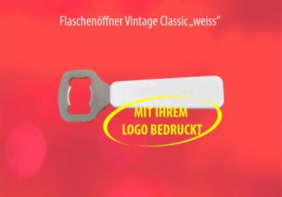 Flaschenöffner Vintage weiss ohne Loch