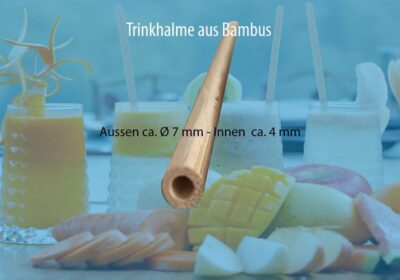 Bambus Trinkhalme personalisiert
