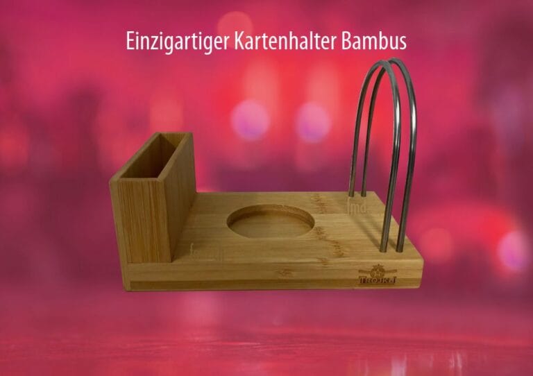 Kartenhalter Tischsteller aus Bambus