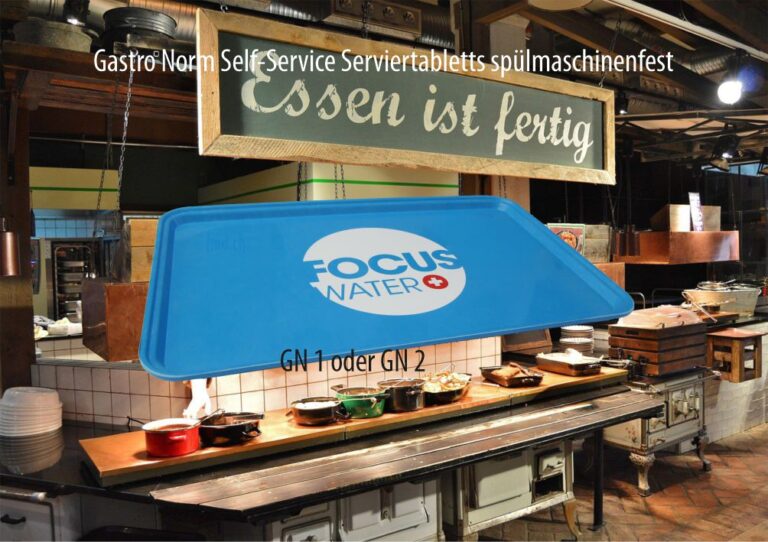 Self-Service Tabletts bedruckt mit Logo
