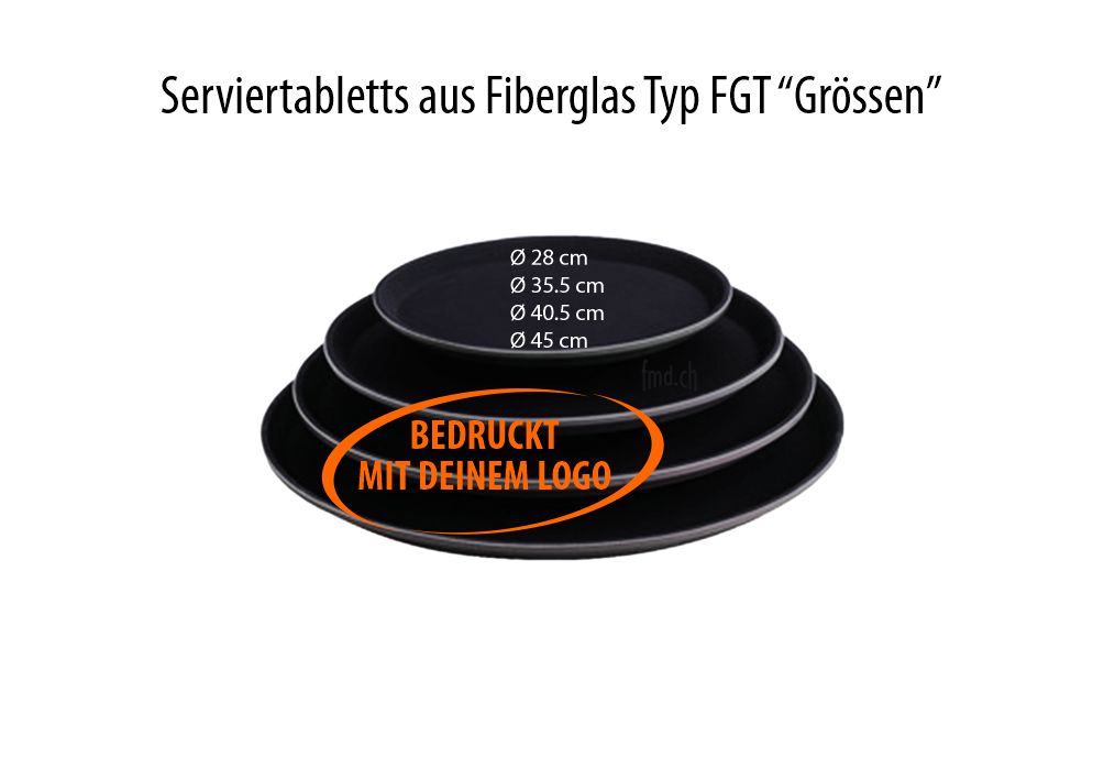 Serviertabletts aus Fiberglas