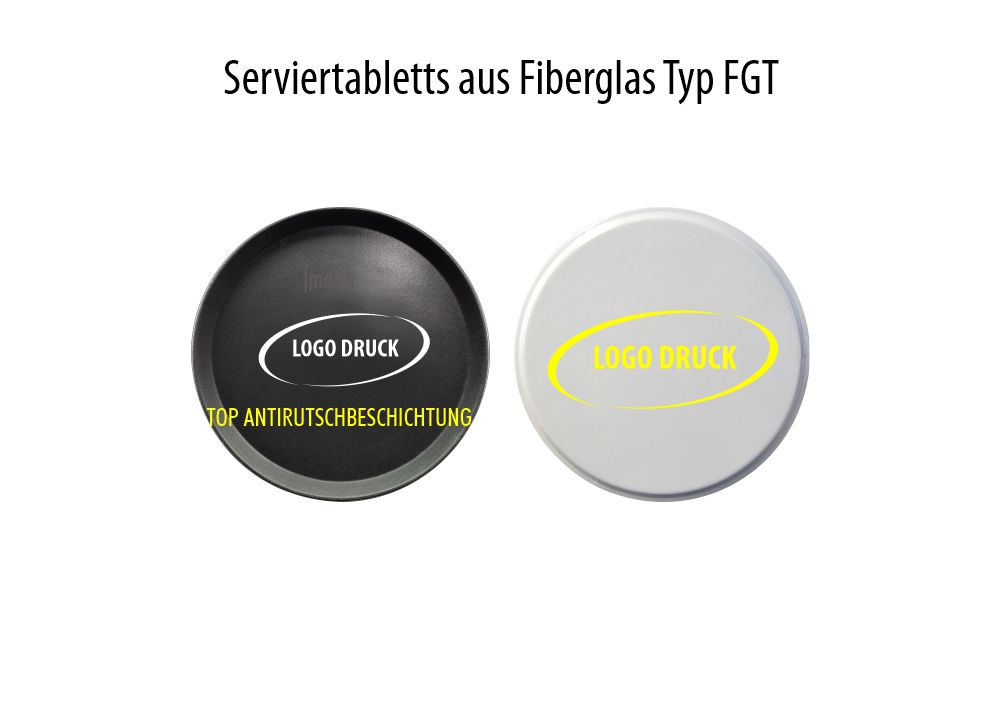 Serviertablett mit Logo, rutschfest
