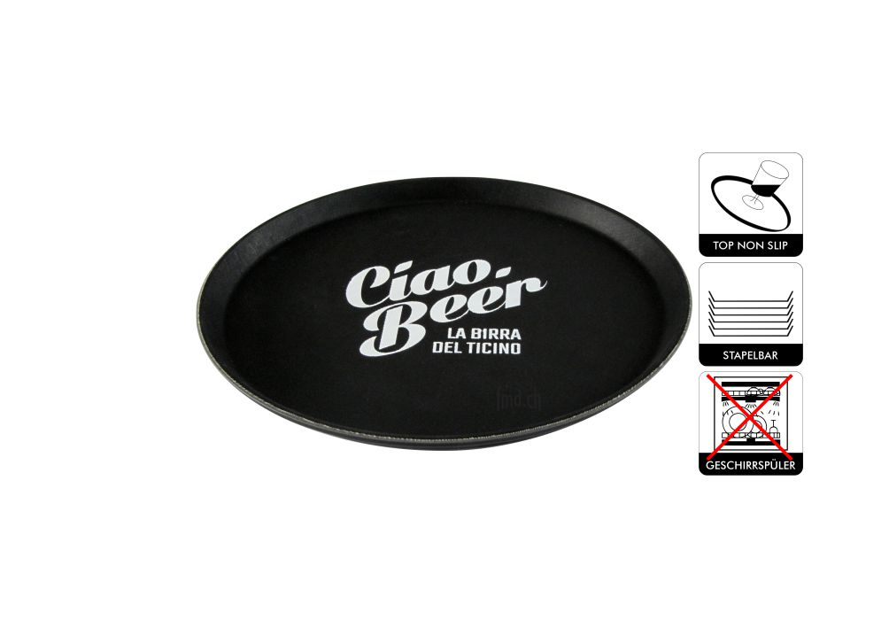 Serviertablett mit Logo, rutschfest