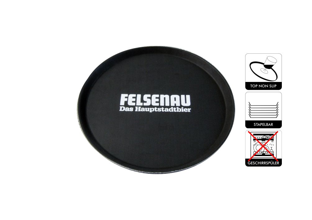 Serviertablett mit Logo, rutschfest