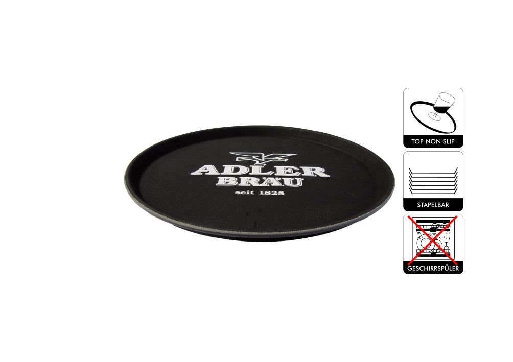 Serviertablett mit Logo, rutschfest