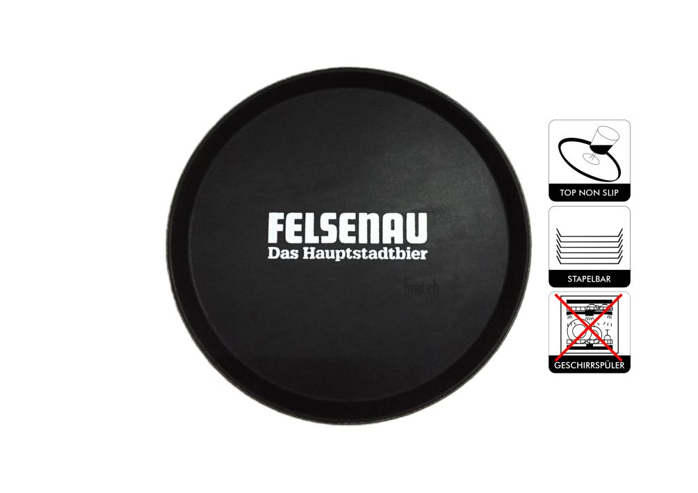 Serviertablett mit Logo, rutschfest